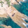 Helicopter-on-remote-rock-near-Kawau-Island